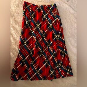 Vintage Kathie Lee Plaid midi skirt